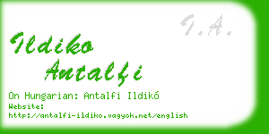 ildiko antalfi business card